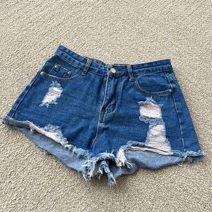 shein jean shorts size small